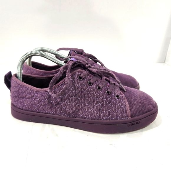 So iLL Casual Shoes Lace Up Sneakers Women 8.5/ Men 7 Purple Monochromatic‎ - Picture 2 of 12